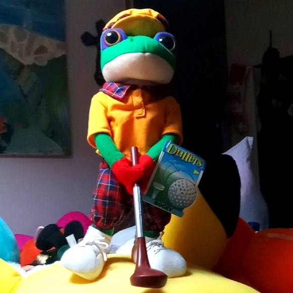 Vintage 1997 24K Duffers Bogey Frog Plush For Golf Lovers NWT - Picture 1 of 4